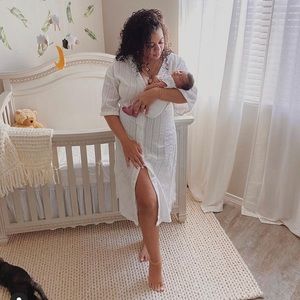 White throw over dress